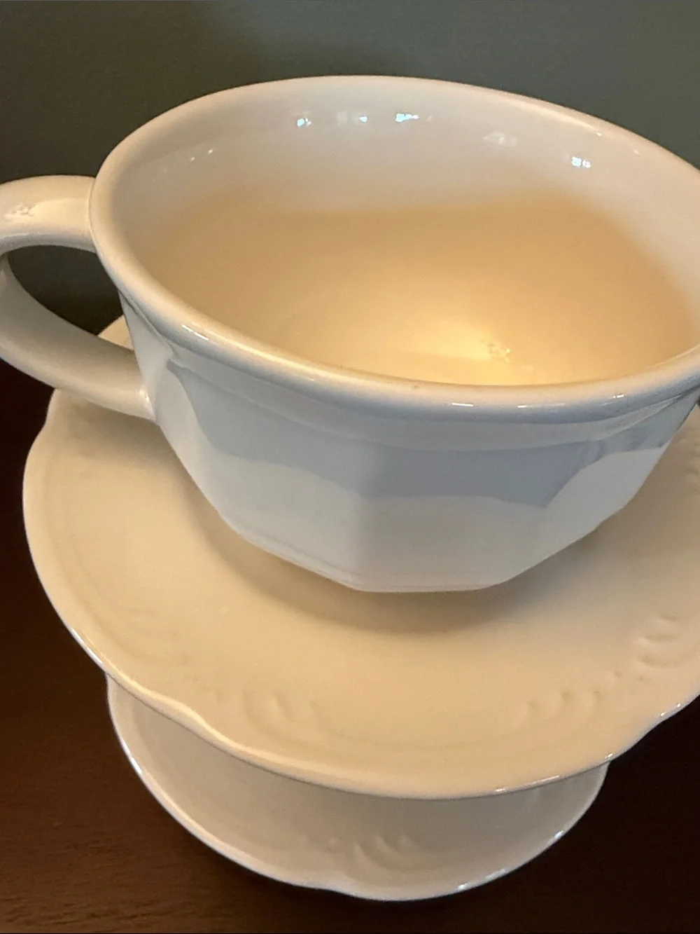 Pristine Vintage 80’s Pfaltzgraff Heritage Copyright USA Coffee Mug & Saucer set